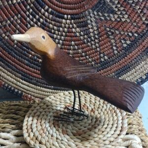 Handcrafted Wooden Bird Figurine